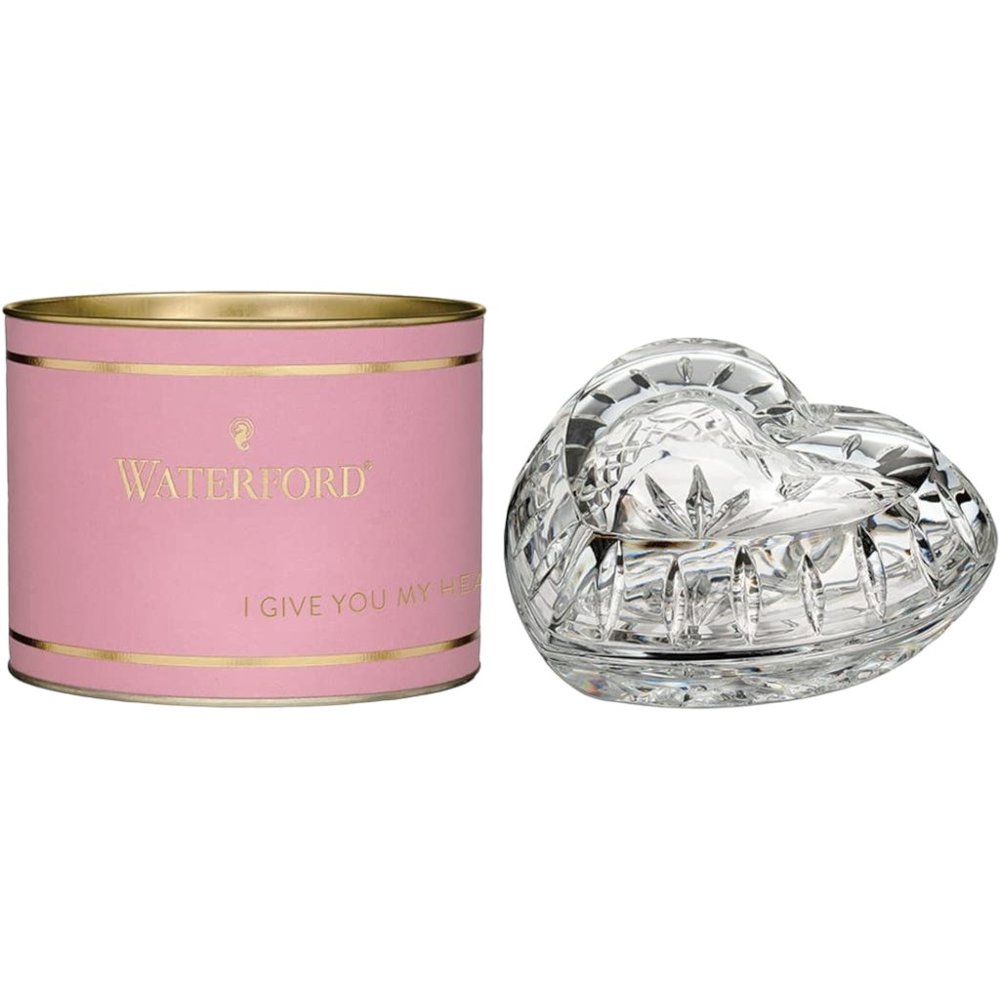 NEW Waterford Giftology 40008574 Heart Box, 10.9x11.4x4.6cm, Lead Crystal…